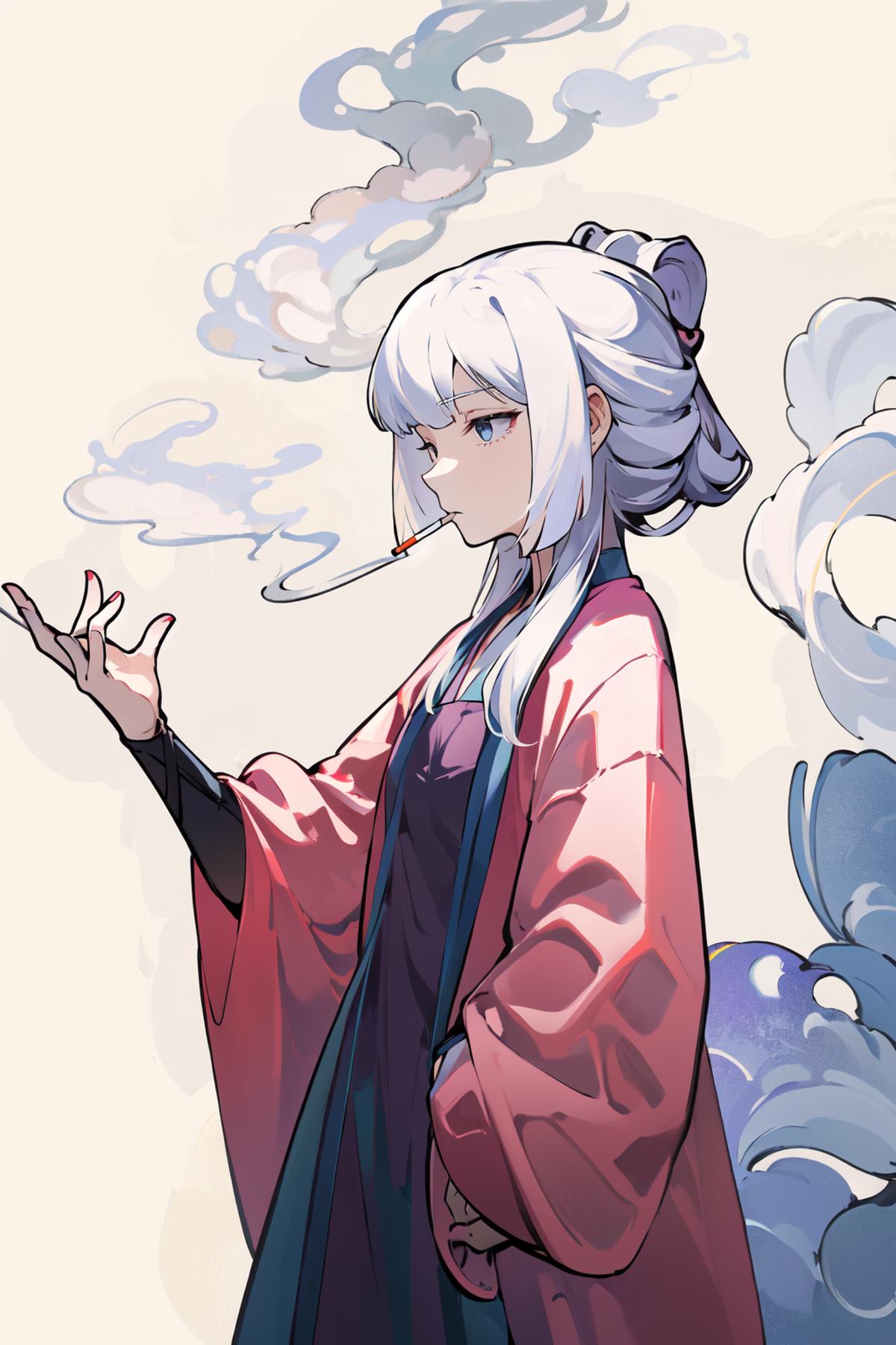 吸烟少女smoking girl Lora image by chosen