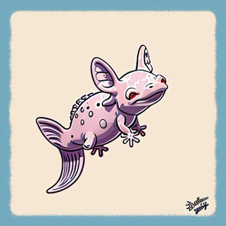 Disney style Axolotl