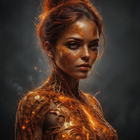 Silhouette real, breathtaking detailed, masterpiece, lovely, charming, awe-inspiring, radiant, magnificent. (real female withvibrant orange glowing smoldering accent and shiny gold color scheme:1.02). glossy.
<lora:InkArtXL_1.2:0.4> <lora:FaeTastic:0.35> . award-winning, professional, highly detailed . extremely high-resolution details, photographic, realism pushed to extreme, fine texture, incredibly lifelike, high contrast, well defined, realistic skin, detailed skin.