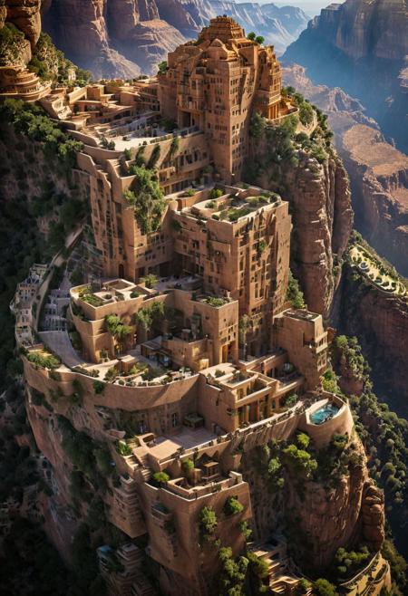 (The colonial city of the future, in the mist-filled Grand Canyon, on an unknown Earth-like planet, 2 moon on sky, Spaceship flight connects colonies, waterfulls:1.3), (Machu Picchu, a mountain settlement, incredibly spectacular:1.2), (Mario Botta:1.3), (avant-garde, future, reality, science fiction, photorealistic), (modern architecture:1.2), 
(Large Files, Ultra Realistic, 8K, 16k, FHD, HD, VFX, Perfect, Photography, composition, Architecture Sales Photography, Architecture Competition, Ultra High Resolution, Cinematography, High Resolution Image:1.1), (dramatic lighting, direct sunlight, ray tracing, clear shadow:1.2),  (real landscape:1.1), (blurred background:1.0), (urban background, more_details) ,
ac_neg1, great lighting, clear, hillscastel, extrusionbuilding, vertical