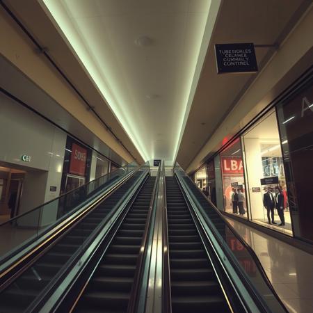 Tu es seul. Tu le sais. Pourtant, ce centre commercial semble respirer.
Les escalators roulent dans le vide, grinçant sous un poids invisible. Les néons clignotent sporadiquement, projetant des ombres fuyantes sur les murs défraîchis. Partout, des devantures de magasins sans nom, vitrines poussiéreuses où rien n’a été vendu depuis des décennies.
L’air est épais, chargé d’une odeur indéfinissable—un mélange de plastique fondu, de métal rouillé et d’une odeur plus douce, presque sucrée, qui n’a rien à faire ici. Tu n’entends rien. Pas de musique d’ambiance. Pas de voix. Pas de pas. Mais, parfois, un haut-parleur grésille et laisse échapper un message haché, incompréhensible, comme une annonce pour une promotion qui n’a jamais eu lieu.
Les mannequins dans les vitrines sont figés dans des poses absurdes, certains renversés, d’autres manquant un bras ou une tête. Leurs visages sont lisses, trop lisses, comme si quelque chose avait voulu les effacer. Une pancarte au sol indique : “Niveau 2 : Espace restauration”. Pourtant, il n’y a pas d’escalier.
Au loin, une porte de service claque doucement contre son encadrement, poussée par un courant d’air inexistant.
