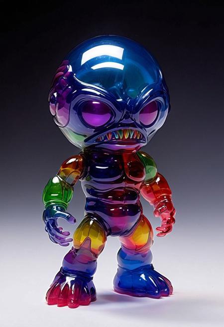 XCYP Art Toy,A translucent multicolor mutant from outspace, japanese sofubi EVA Material) Artist Design Piece,Award-Winning Lens,Highly Detailed,Ultra High Resolution,32K UHD,Clear Focus,Best Quality,Masterpiece.,