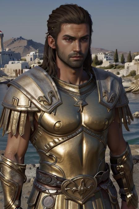 AlexiosOdy, 1boy, handsome man, upper body, greek background, greek armor set, <lora:AlexiosOdy:0.7>
pov