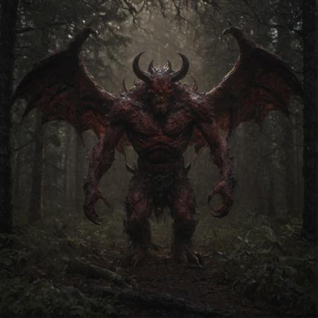 Red Skin demon Black Skin demon wings monster creature