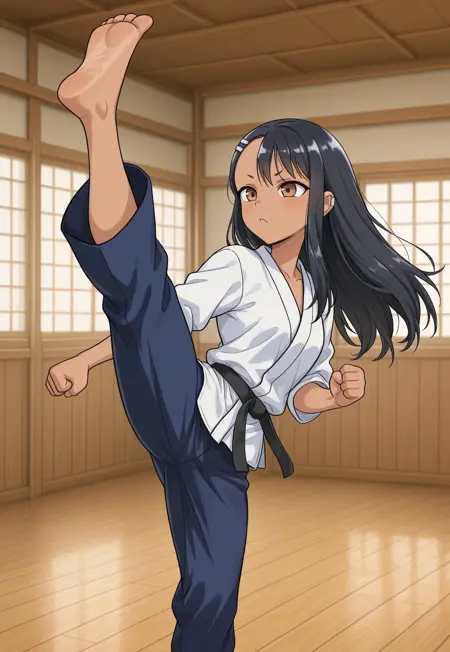 Axe kick pose