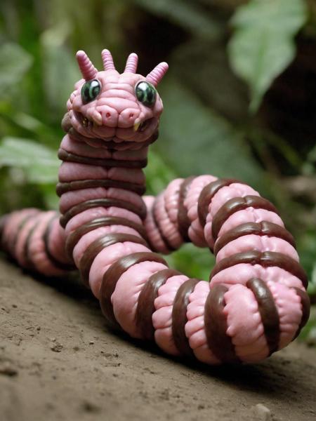 realistic photo of a humanoid caterpillar Slowbro hybrid, anthro creature