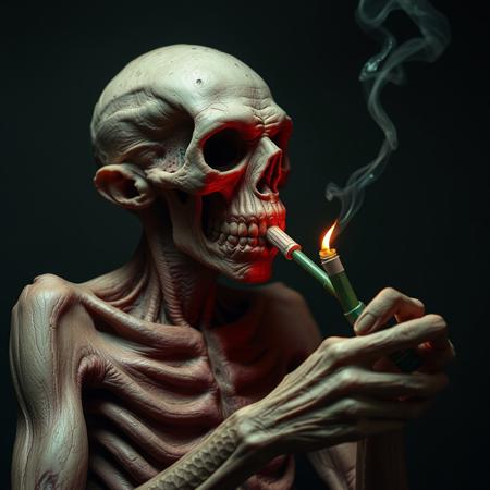 Fleshless and in perpetual agony, the floridian crack fiend lights the crack pipe to suppress the pains of existence