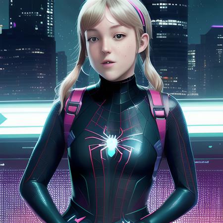 bellaramsey ((full body)) as gwen stacey from into the spider-verse