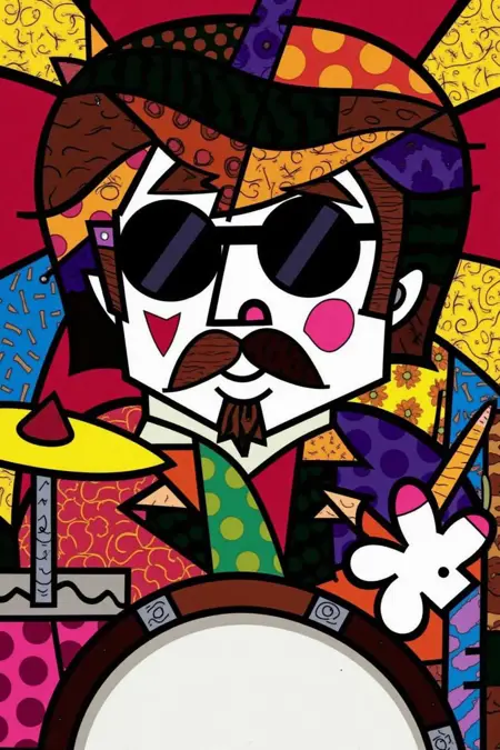 Flat Color Whimsical Geometrical Shapes  Illustration Style