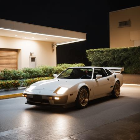 sport car in front of a club at night
 <lora:muji_v1.0_XL:1>, By MUJI