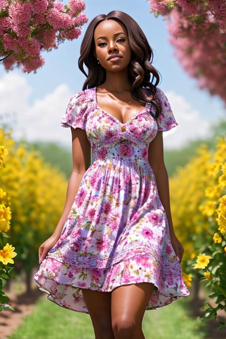 portrait of DEN_jezabel_vessir wearing a dress in an orchard on a sunny day,
summer dress, floral dress, clothed, god rays, dust, lens flare,
masterpiece, high detail, detailed, photorealistic, beautiful eyes,