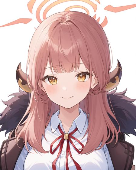 aru \(blue archive\),1girl, solo, horns, white_background, simple_background, neck_ribbon, halo, red_ribbon, blush, white_shirt, parted_lips, upper_body, smile, collared_shirt, looking_at_viewer, fur-trimmed_coat
<lora:aru_(blue_archive)_image2817_2023-11-25-000009:1>halo. gorgeous,key visual, vibrant, studio anime,award-winning, professional, highly detailed,high budget, cinemascope