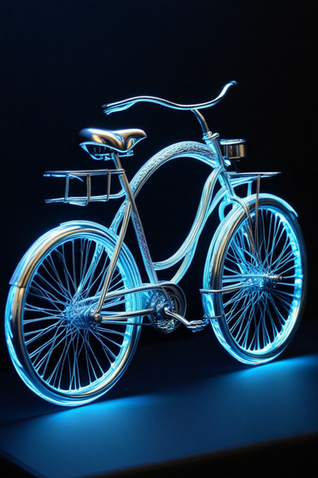 pmg style, bicycle, magical mystical glowing iridescent, extremely detailed  <lora:pmg_001:1>