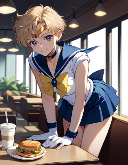 harukasm, sailor senshi uniform, leotard, miniskirt, blue skirt