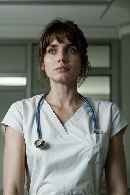 movie still, nurse, wearing a scrub, worried expression, at the hospital, standing, podium, sharp focus, cinematic shot, (high detailed skin:1.1)
<lora:0more_details:0.5> <lora:ana_de_armas_joi_lora_v01:0.8> adajoi