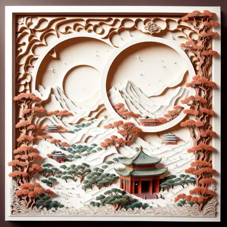 paper-cut-剪纸风格lora