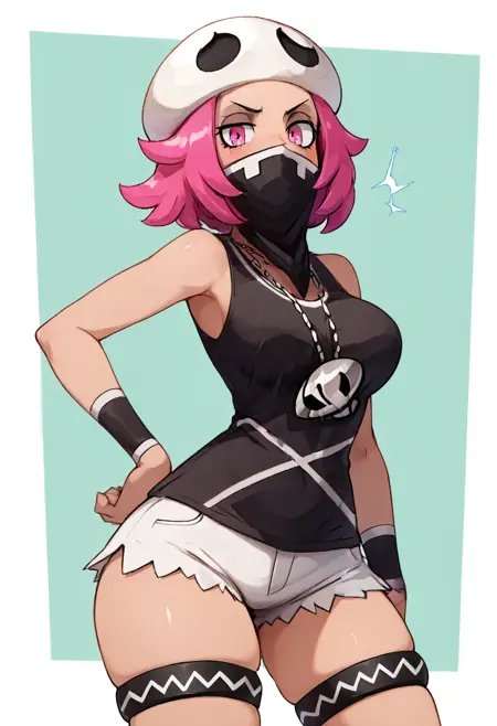 Skull Grunt Girl: Defiant Delinquent | スカルだんのしたっぱ (Pokemon)  [Illustrious & SD 1.5]