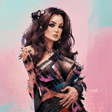 a colorful vibrant painting of a lisaann    by craig mullins, 8k, highly detailed, (512SpeedPainter:0.8)