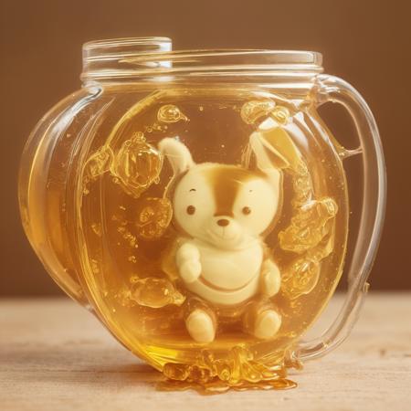 Winnie the Pooh made of gelatine honey