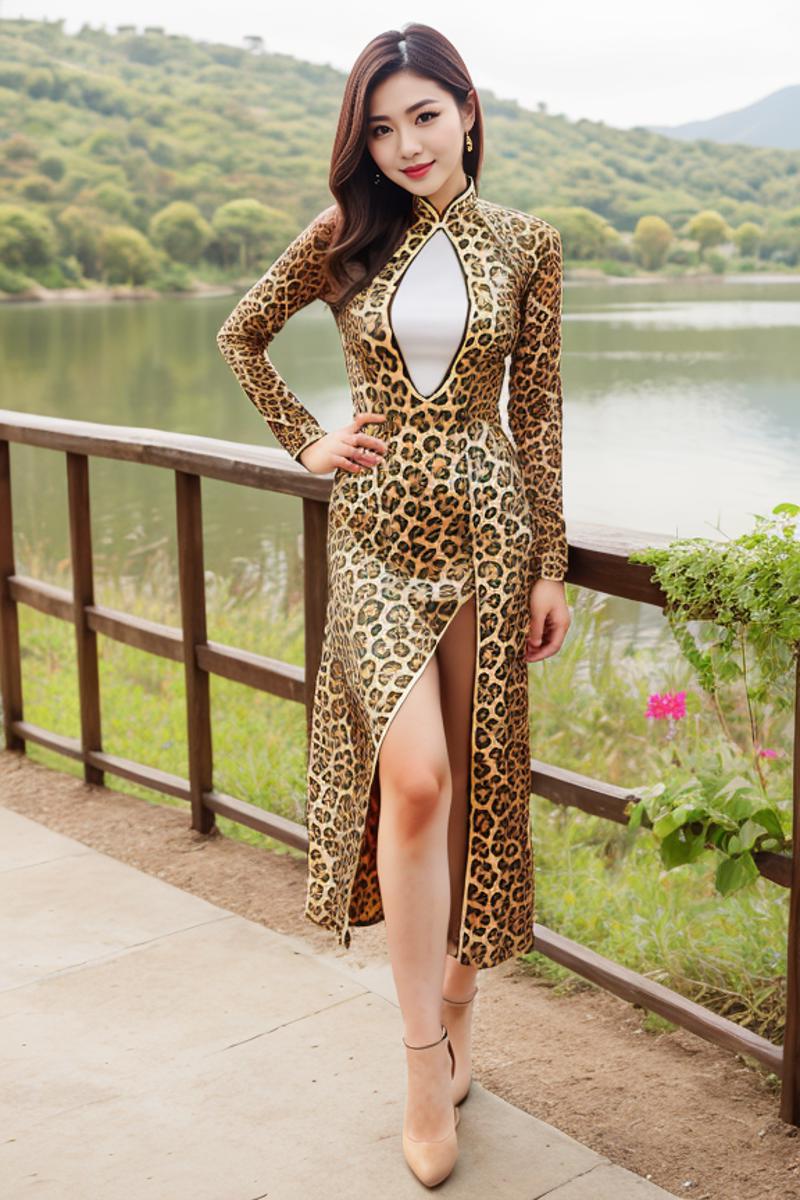 Leopard Print Ao Dai By Stable Yogi image by Stable_Yogi