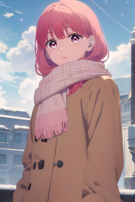 yukiitose, <lora:yuki itose-alpha-lora-nochekaiser:1>,
yuki itose, long hair, pink hair, red hair, (pink eyes:1.3),
BREAK long sleeves, scarf, coat, brown coat,
BREAK outdoors, city, snow, snowflake, sun, clouds,
BREAK looking at viewer, (cowboy shot:1.5),
BREAK <lyco:GoodHands-beta2:1>, (masterpiece:1.2), best quality, high resolution, unity 8k wallpaper, (illustration:0.8), (beautiful detailed eyes:1.6), extremely detailed face, perfect lighting, extremely detailed CG, (perfect hands, perfect anatomy),