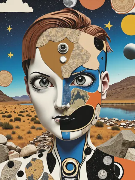 DP Psychedelic Face Collage Flux