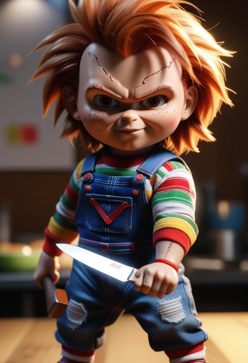 (photo, RAW, high detail, high quality),
cute chucky  \(child's play\) playing with a knife, chibi, close-up, adorable, ((cute)),
very detailed, solo, very detailed, high detailed texture, depth of field, cinematic illumination, volumetric lighting, 
extremely detailed skin,
<lora:detailxl:1>