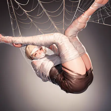Spiderwebbed - Spider web bondage