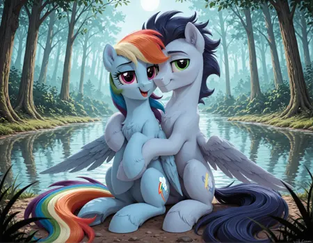 My Little Pony/MLP G4: Soarin and  Rainbow Dash