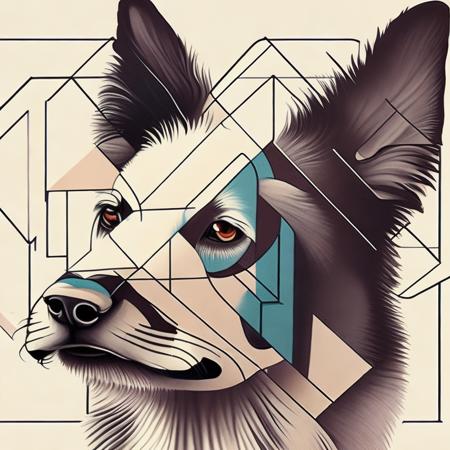 by Geometric drawing style