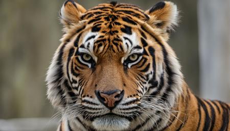 NurLens photography, \n\nclose-up portrait, tiger, natural light, sharp, detailed face, magazine, press, photograph, canon, nikon, focus,  ((best quality)),((masterpiece)),((detailed))