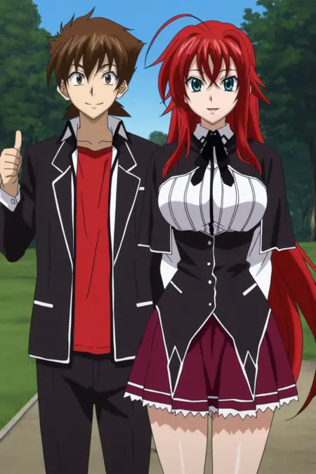 Rias Gremory & Issei Hyoudou/リアス・グレモリーと兵藤一誠 - High School DxD | Illus Couple | Commission