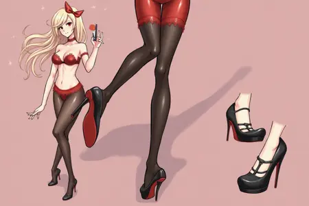 NSFW WAN2.2 T2V red lingerie and black stockings