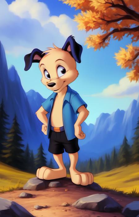 Peter Puppy - ( Earthworm Jim 1996 ) Trained on yiffymix_v36