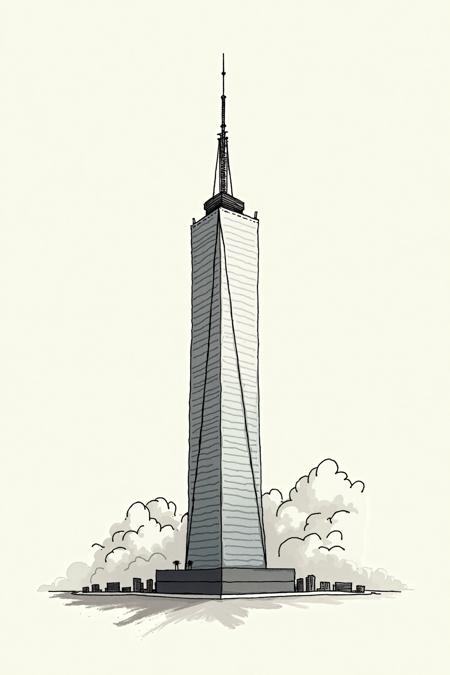 SD3.5 Loose Style Minimalist Line Illustrations Flux v1.0