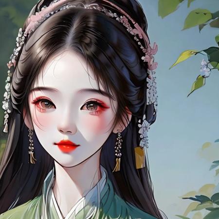 gufeng_style,1 girl,masterpiece, best quality, ultra-detailed, illustration, portrait <lora:gufeng:1>