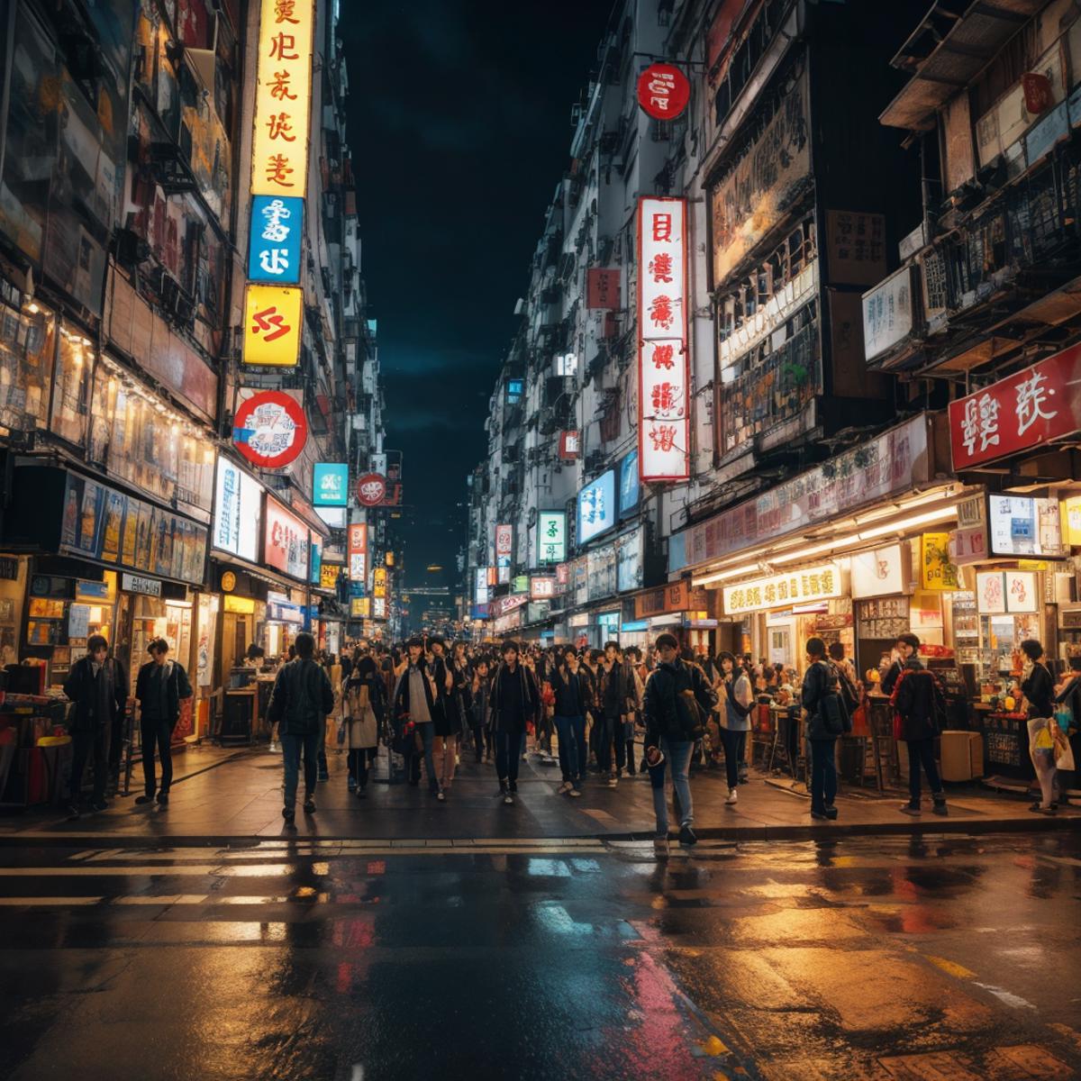HongKong by Night - Film Color image by buzimage
