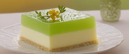 Here's a detailed image prompt:  **Image Prompt:**  Photograph a translucent gelatin dessert that has been shaped into a whimsical **Giraffe with a Long Neck**, against a pure white background. The giraffe should be made up of a delicate, almost ethereal **Mint Green** gelatin mixture that allows the light to pass through, giving it an otherworldly glow.  The giraffe's body should be slightly translucent, allowing the viewer to see hints of the pure white background beneath, while its long neck and legs should be more opaque, providing a subtle contrast. The mint green color should be evenly distributed throughout the gelatin, with no visible streaks or imperfections.  In terms of texture, the gelatin dessert should have a smooth, slightly firm consistency that catches the light just so, giving it an almost ethereal quality. Any ridges or imperfections on the surface should be minimal and add to the overall sense of delicacy.  The photograph itself should be taken against a clean, white background (or a similar neutral color) to allow the gelatin dessert to take center stage. The lighting should be soft and even, with no harsh shadows or reflections that might detract from the main subject. A shallow depth of field would be ideal, allowing the viewer's focus to remain on the gelatin dessert while keeping the background blurred.  In terms of composition, the translucient gelatin dessert could be placed off-center, slightly towards the top left corner of the frame, leaving some negative space at the bottom right corner. This would create a sense of balance and harmony, drawing the viewer's eye to the center of the image where the dessert is situated.  Additional elements that could enhance the overall aesthetic of the photograph include:  * A few strategically placed garnishes or toppings (such as edible flowers, microgreens, or tiny fruits) to add pops of color and texture * A subtle gradient of light and shadow across the surface of the gelatin, created by a combination of natural and artificial lighting sources * A slight misting or fog effect in the background, giving the image a dreamy and ethereal quality  Overall, the goal is to create an image that is visually stunning, with a sense of whimsy and wonder. The translucient gelatin dessert should be the main focus of the image, but the surrounding environment and lighting should also add depth and interest to the overall composition.  **Image Prompt:**  "Whispering Wisteria"  Concept:  Create a captivating photograph of a translucent gelatin dessert, suspended within a mystical atmosphere that evokes a sense of enchantment. The gelatin should be the main attraction, but the surrounding environment and lighting should also add layers of visual interest to the composition.  Composition:  * Place the translucient gelatin dessert on a glass or acrylic plate, allowing it to glow from within. * Position the dish in a whimsical setting that captures the essence of wisteria blooms. This could include:  + A delicate, lace-like trellis or arbor with wispy tendrils and tiny white flowers.  + A misty background featuring soft, feathery clouds or ethereal fog.  + A scattering of small, glowing orbs (like fireflies or fairy lights) to create a sense of enchantment. * Include some subtle hints at the dessert's luminescence:  + Gently ruffle the gelatin's surface to reveal an underlying glow.  + Use a shallow depth of field to blur the surrounding environment, drawing attention to the dessert's radiance.  + Employ a warm color palette with golden or amber tones to evoke a sense of soft, gentle light. * To further enhance the mystical atmosphere:  + Incorporate some delicate, hand-drawn illustrations around the edges of the frame (e.g., wispy vines, crescent moons, or tiny stars).  + Use a subtle texture or pattern on the surface of the gelatin to add visual interest and suggest an otherworldly quality. * Finally, consider incorporating some creative elements to make the image truly unique:  + Place a small, delicate flower or leaf on top of the gelatin to create a sense of whimsy and wonder.  + Use a tiny, edible glitter or sparkles to add a touch of magic to the dessert.  assistant