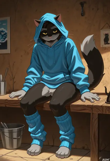 Scientist cat "Ivan Tsarevich & the Grey Wolf "