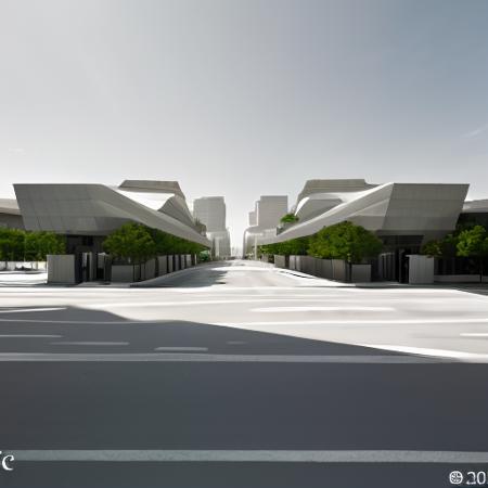 <lora:streetscene:0.9>,street view,high quality,8k,Ultra hd! editorial, rick owens model, white and chrome, iso 400, surrealistic, 8k, full frame, landscape, modern architecture Zaha style, beautiful, lively, wealthy