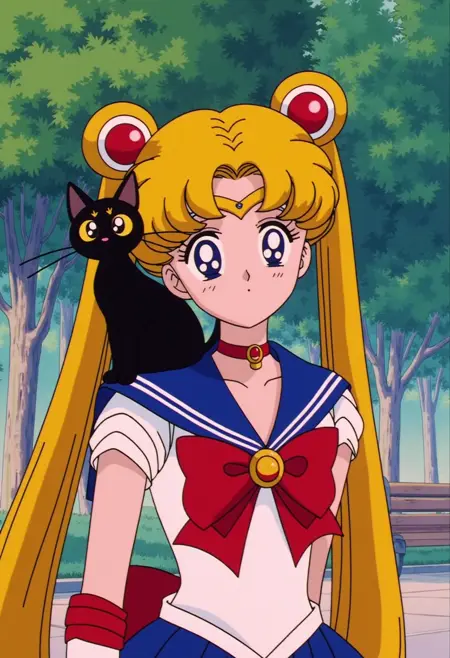 Sailor Moon-esque Retro Anime Style - Lora Flux