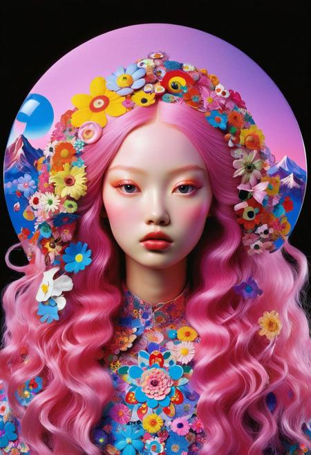 Fourier transform matrix series models Ruslana  Sergeyevna Korshunova Russian Rapunzel Kirghiz steppe shymbulak Almaty mountain background