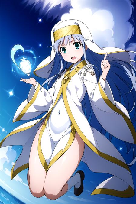 masterpiece, 1girl, index, floating, magic, sparkles