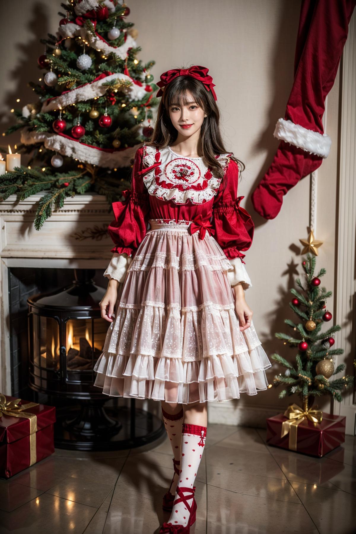 [Realistic] Christmas dress | 圣诞小裙几 image by cyberAngel_