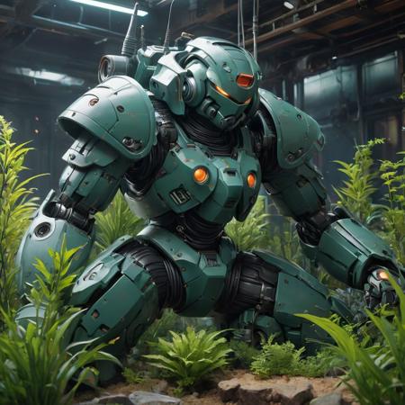 Take a deep breath and let's work step by step on this  
,
a close up of a epic mecha in a fish tank, zaku, overgrown with weeds, posing like a knight, 2019, trending on kickstarter, ghostshrimp, earthy color scheme, has a very realistic look to it, gigapixel photo, thicc, dead river, sitting dynamic pose, by An Gyeon, modded, intimidating appearance, made of wires, tubes, mech parts, visible joints, visible muscles, intense gait, trending on artstation
,
Midjourney's Consistency, Dynamic Action Pose, Fibonacci Watermark Invisibly Displayed, High-res, Impeccable Composition, Lifelike Details, Perfect Proportions, Stunning Colors, Captivating Lighting, Interesting Subjects, Creative Angle, Attractive Background, Well-timed Moment, Intentional Focus, Balanced Editing, Harmonious Colors, Contemporary Aesthetics, Handcrafted with Precision, Vivid Emotions, Joyful Impact, Exceptional Quality, Powerful Message, Raphael Style, Unreal Engine 5, Octane Render, Isometric, Beautiful Detailed Eyes, Super Detailed Face and Eyes and Clothes, More Detail, Multi Colored, Splash Ink Illustration, Grammer Effect Style, Houdini Style, Sharp Lines and Brush Strokes, High Quality, Beautiful Matte Painting, 4K, CGSociety, Artstation Trending on ArtstationHQ