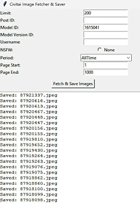 Civitai API EZ Image Downloader
