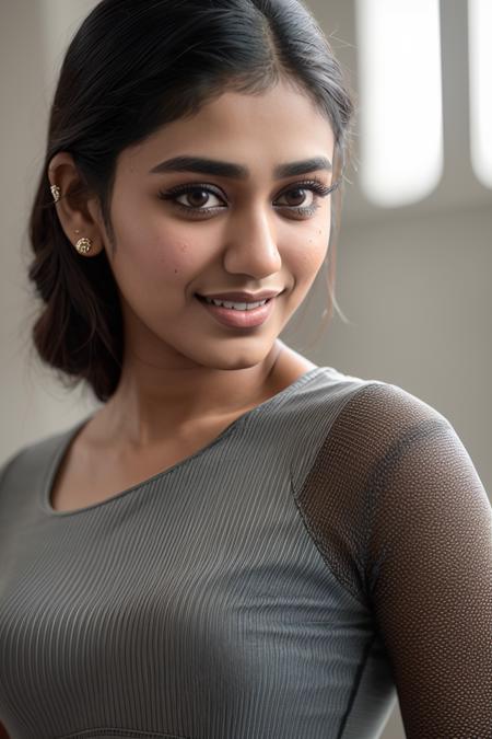 photo of beautiful (priyapvarrier:0.99), a woman, (sfw tight fashion shirt:1.2), (long jeans), in a department store, natural light, (masterpiece:1.2) (photorealistic:1.2) (best quality) (detailed skin:1.2) (intricate details) (8k) (HDR) (cinematic lighting) (sharp focus), (looking at the camera:1.1), ((closeup portrait:1.3)), (smile512)