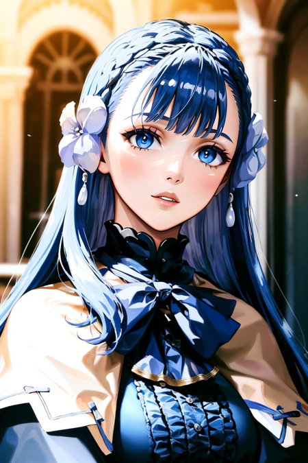 (highly detailed:1.3),
rinea fe, town scenery, upper body, flower, parted lips, hair flower, capelet, blue dress,
Ultra-detail,(highres:1.1),best quality,(masterpiece:1.3),cinematic lighting,
(highly detailed face and eyes:1.3), <lora:Rinea_FE-10:0.85>