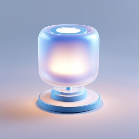 ReadingLamp  icon,msstyle,many details,octane render,transparent glass texture,frosted glass