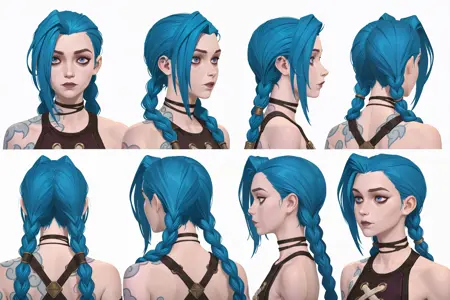 IL Hair Turn, Multi-View, Turnaround, Model Sheet, Character Design